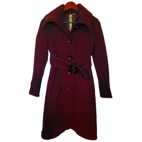 Soia & Kyo Jackets & Blazers - SOIA & KYO | Textured Wool Blend Button Down Belted Jacket in Size XS